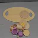 BUYGER Kids Wooden Tea Party Set for Little Girls Toddler Pretend Play Food Kitchen Accessories Princess Birthday Gifts for Ages 3 4 5 Years Old