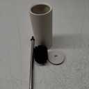 Matt White Ceramic Toilet Brush and Holder Set, Durable Bristles Non Scratch Toilet, Long Stainless Steel Handle, Freestanding Toilet Bowl Cleaners Brush, Scrubber Brush for Toilet