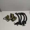 Pull Up Assistance Bands Set - 4 Heavy-Duty Pull Up Bands, Height Adjustable Strap & Comfortable Foot Strap - Stackable Pull Up Resistance Bands for Pull Ups (Military Green)