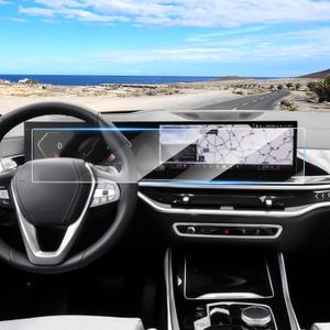 Screen Protector for 2024-2026 BMW X5 X6 X7 i7/2022-2025 2026 i4 iX 14.9 Inch Navigation + 12.3 Inch Dash Screen, Tempered Glass Touchscreen Protector Navigation Screen Cover Protective Film