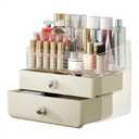 LAMU Makeup Organizer Skincare Organizers with Extra Large Drawer - Bathroom Organizers and Storage Cosmetic Display case for Bathroom Countertop, Bedroom Vanity Desk, Lipstick Organizer, Cream