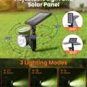 Solar Spotlights Outdoor Waterproof IP67,Cool White LED Floodlight,4 Pack,360Adjustable Prowered Panel,3 Lighting Modes,Garden Decor Outside Spot Lights Focus for Yard/Landscape/House/Lawn/Patio/Tree
