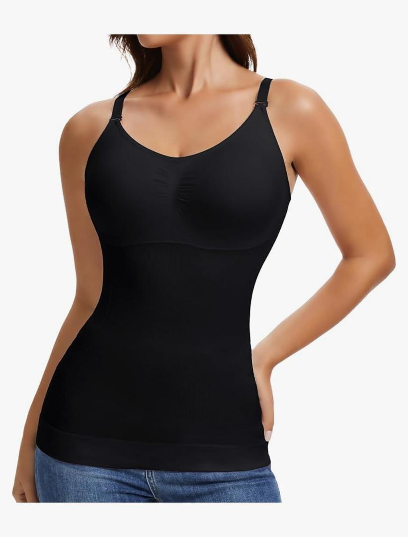 JOYSHAPER Shapewear Camisole for Tummy Control Shapewear with Built in Bra Padded Tank Top V Neck Cami Shaper L