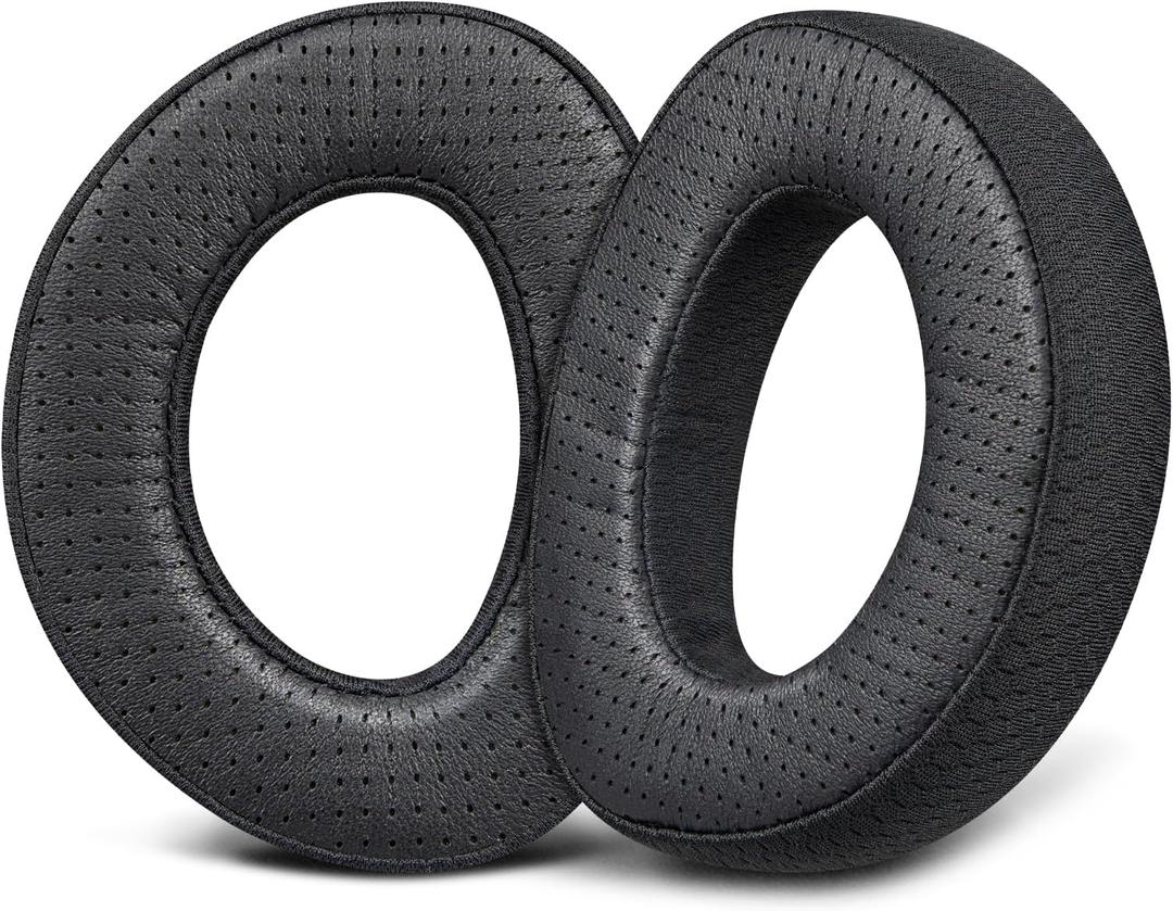 SOULWIT Lambskin Replacement Earpads for Sennheiser HD700 HD 700 Headphones. Ear Pads Cushions with Durable Mesh Fabric, Noise Isolation Memory Foam - Black