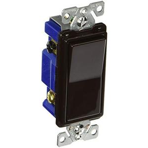 Eaton 7504B 15 Amp 4-Way Rocker Decorator Switch, Black