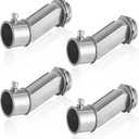 Relaxweex 4 Pack Emt to Box Offset Connector with Set Screw and Lock-nut Conduit Fittings for Electrical Fittings Galvanized Steel Emt Conduit Screw Connector(3/4inch)