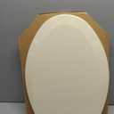 Bemis 1500EC 146 Almond Elongated Molded Wood Toilet Seat with Easy-Clean & Change Hinge