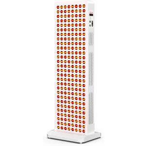 BONTANNY Red Light Therapy with Base, 630/660/810/830/850nm 5 Wavelengths Red Near Infrared Light Device with 224 Dual Chip Clinical Grade LEDs, Remote Control, Timer for Face, Body, Skin, BO-1200