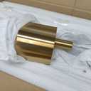 2-Light Modern Brushed Titanium Gold Wall Sconce with Clear Glass Crystal Luxury Wall Light Fixtures for Bedroom Living Room Bathroom Vanity Mirror Light Fixtures Set of 2