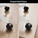 Kuyal Office Chair Mat for Hardwood Floor, 51'' x63'' Rectangle Transparent Desk Thick Durable Chair Mat for Rolling Chairs, Easy Glide, Floor-Protector