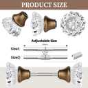 1 Pack Glass Door Knobs Interior Mortise Lock Replacement Set with Spindle, Vintage Crystal Door Knobs for Replacing Broken Old Antique Lock Sets on Interior Door, Antique Brass Finish
