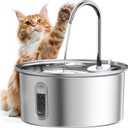 Cat Water Fountain Stainless Steel: 108oz/3.2L Cat Fountain for Drinking, Pet Fountain Water Bowl Dog Drinking Dispenser Cat Feeding & Watering Supplies, Super Quiet Kitty Spout for Cats Dogs