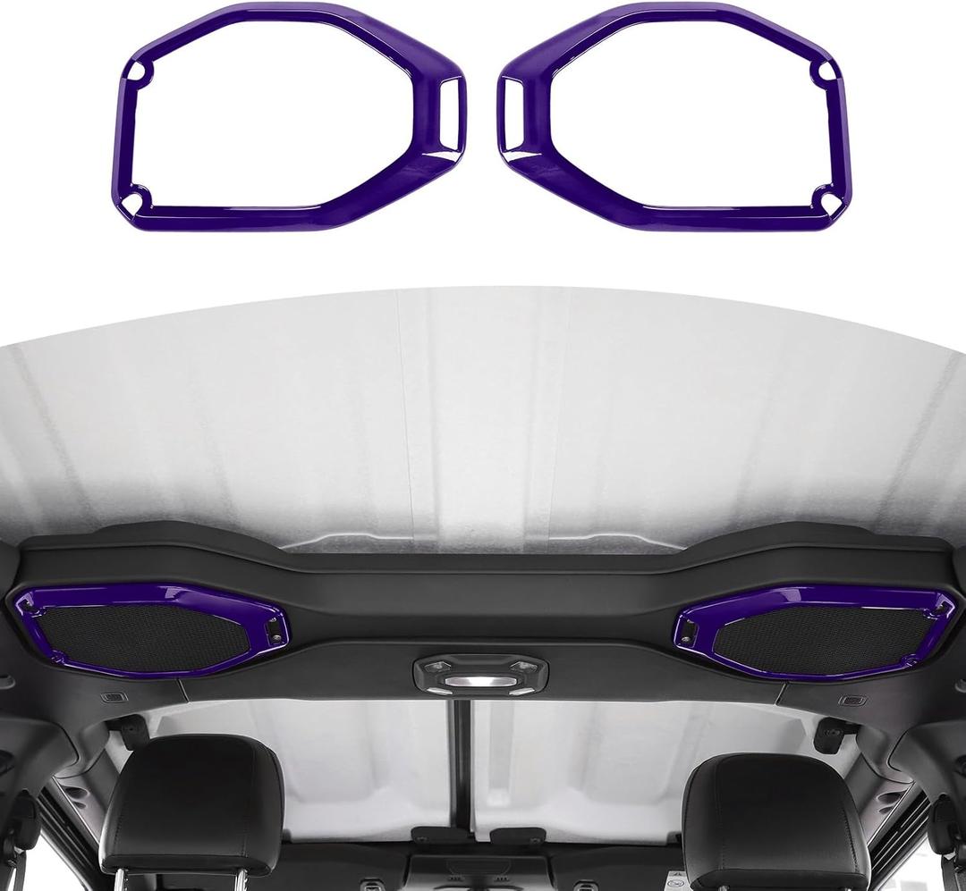 RT-TCZ for Wrangler JL Top Roof Speaker Cover Trim Purple for Jeep Wrangler JL JLU Gladiator JT 2018-2023 Purple Interior Accessories 2pcs