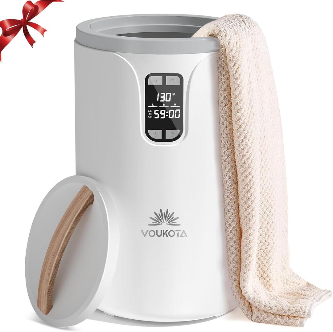 Towel Warmer, 20L Towel Warmers for Bathroom with LED Display for Time and Temperature, Style Warmer with Delay Timer 0.5-24H, Heating Time 30/60/90 Mins, Child Lock