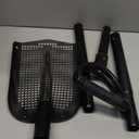 Heavy Duty Sifting Shovel with Adjustable Handle (26"-48")  Metal Sand Sifter Scoop with D-Grip for Chicken Coop, Beach, Farm Goat Stall & Garden Poop Cleaning  Durable Mesh Design