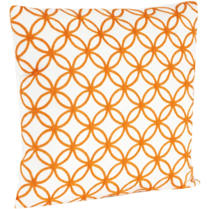 SARO LIFESTYLE 1190.PR17S Square Embroidered Design Down Filled Throw Pillow, Persimmon, 17