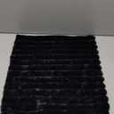 ZLINA Set of 2 Black Faux Fur Decorative Throw Pillow Covers Fluffy Striped Pillowcase Cushion Covers 18 x 18 Inch Decor Sofa Couch Bedroom