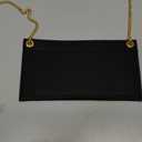 Conversion Kit Compatible With YSL small card holder Felt Insert + 47" Gold Chain (black) (black)