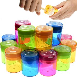 Pencil Sharpener Manual Pencil Sharpener 2 Holes Metal Sharp Blade Crayon XL Sharpener with Large Round Catches Sharpening Regular HB Pencils Graphite Colored Jumbo Pencils 12 Pack