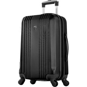 Olympia U.S.A.Apache 21-inch Expandable Hardside Carry-On Luggage Spinner Suitcase with Hidden Compartment, Black/Black