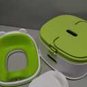3-in-1 Potty Training Toilet, Portable Potty, Potty Training Seat and Toddler Step Stool, Easy Setup and Clean, Anti-Slip Toddler Potty Trainer for Boy Girl,Green
