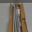 Curtain Rods for Window 32 to 62, Silver 5/8 inch Splicing Single Window Curtain Rod Set with Brackets