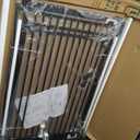 78.8" Extra Tall Cat Gate, 28.3-33" Wide Safety Metal Cat Door, Pressure Mounted Easy Walk Through Pet Gate with Door for Stairs, Doorways, Black