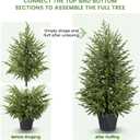 3ft Artificial Topiary Trees for Outdoor Front Porch Dcor, Real Touch Norfolk Pine Tree, UV Rated Fake Potted Plants for Outdoor Indoor Door Garden Farmhouse Home Decoration