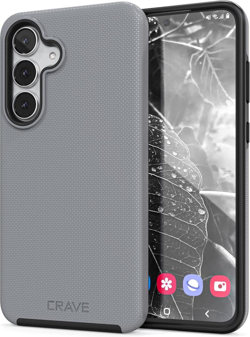 Crave Compatible with Samsung Galaxy S25 FE Case, Shockproof Protection Dual Layer Case for Samsung Galaxy S25 FE (6.7 inch) - Slate