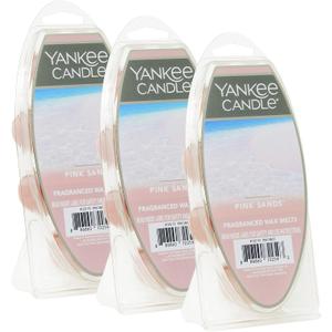 Yankee Candle Pink Sands Wax Melts, 18 in Total (3 Packs of 6), Light Pink for Candle Making and Home Fragrance