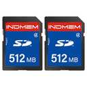 SD Card 512MB (2 Pack), Class 4 Flash Memory Cards MLC Stanard Secure Digital Cards, 512MB(2pc)