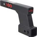 TOPTOW Trailer Receiver Hitch Extender Adapter 6" Drop/Riser, 8.5" and 10.5" Extension Length, 2" Shank, 7500lbs Towing Capacity, Matte Black