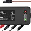 ULTRAPOWER Upgraded 1214.6V LiFePO4 Battery Charger,4A Smart Lithium Battery Charger and Maintainer for Cars,Motocycles,Golf Trolley,UAV,Fishing Boat and Lithium Deep Cycle Batteries(ETL Listed)