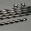 TEECK Shower Curtain Rod, 32-80 inch Adjustable Spring Tension Curtain Rod, Never Rust Anti-Slip Shower Curtain Rod for Bathroom, No Drilling, Never Collapse, Easy to Use, Silver