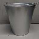 Juvale Galvanized Metal Ice Buckets 3-Pack - 7in Top Dia × 4.5 in Bottom × 7.2 in H, 100 oz Capacity, Silver - Galvanized Tin Construction with Handles - Beer & Wine Bucket for Parties & Decor