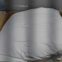 Oversized King Goose Feather Down Fiber Comforter, 100% Cotton Cover Ultra Soft Fluffy Duvet Insert, All Season Luxurious Hotel Bedding Comforter with 8 Loops, White 116"x98"