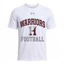 Team Tech 88, Under Armour Warriors Football T-Shirt, White Large