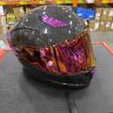 Carbon Fiber Full Face Aldult Motorcycle Helmets, DOT Approved Touring Street Motorcycle Helmet - for Men and Women Moped Scooter Helmet with Spoiler Sport (Small, 1)