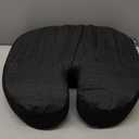 5 STARS UNITED Seat Cushion - Memory Foam Chair Cushion for Tailbone Pain Relief - Ergonomic Support for Coccyx, Sciatica & Butt - Office, Desk & Gaming Chair, Car Seat, Wheelchair, Black Suede (XX-Large)