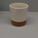 Self Watering Plant Pot: 6 Inch Ceramic Planter with Drainage Hole & Water Storage Plus - Flower Pot for Indoor & Outdoor Plants (Retro Grey, Small)