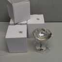 Ice Cream Bowl, 7 Oz Stainless Steel Footed Dessert Cups Ice Cream Cup Small Cute Sundae Bowl for Dessert, Sundae, Pudding, Salad, Snack, Cocktail, Condiment, Trifle (4, Tall)