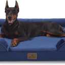 Bedfolks Orthopedic Dog Bed XXL, Waterproof Dog Sofa Bed for Giant Dogs, Egg Foam Pet Couch Bed with Removable Washable Cover and Nonslip Bottom, Navy Blue