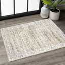 2x3 Beige Yellow White Washable Rugs Soft Area Rug for Door mat Indoor, Non-Slip Indoor Door Mat Distressed Floral Low-Pile Neutral Vintage Carpet for Entrance Kitchen Farmhouse