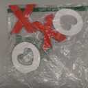 4pcs Valentines Day Decor Wooden XOXO Tabletop Red and White Valentines Tiered Tray Decorations for Home, Table, Shelf, Mantel, Fireplace and Wedding