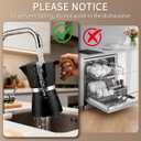 Mongdio Stovetop Espresso Maker Moka Pot, Cuban Coffee Maker Stove top coffee maker Moka Italian Espresso Greca Coffee Maker Brewer Percolator, 6 Espresso Cups, 10 oz - Black