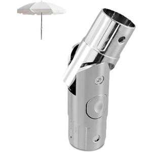 Patio Umbrella Replacement Parts, Outdoor Umbrella Pole Replacement, Push-Button Tilt Adjustment Metal Parasol Mounting Bracket Accessories (1.41 Inch)