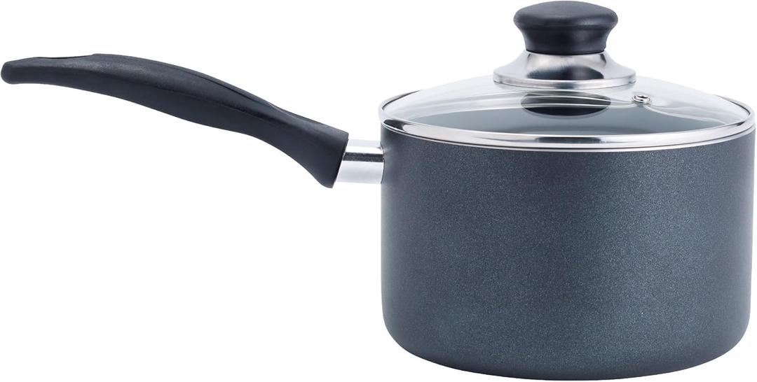 T-fal Specialty Nonstick Handy Pot with Glass Lid 3 Quart Oven Safe 350F Cookware, Pots and Pans, Dishwasher Safe Black