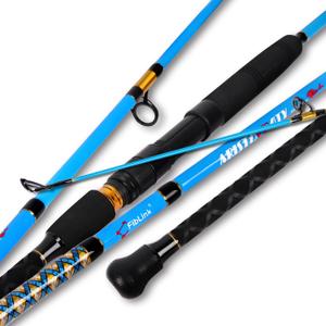Fiblink Surf 2-Piece/3-Piece/4-Piece Fishing Rod Spinning/Casting Carbon Fiber Travel Fishing Rod (9ft/10ft/12ft), Large