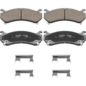 Premium Ceramic Disc Brake Pad Set - Compatible with Select Cadillac Escalade; Chevrolet Avalanche, Express, Silverado, Suburban, Tahoe; GMC Savana, Sierra, Yukon XL + More
