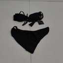 ZAFUL Women High Cut Bikini Sets String Sexy Swimsuit Two Piece Underwire Bathing Suit Brazilian Cheeky Cut Out Cute Swimwear (Large, Black)